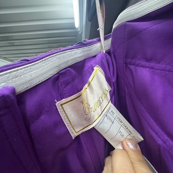 Princess by Mary’s Purple & Gold Ball Gown – Size 6 – New With Tags - Picture 8 of 11